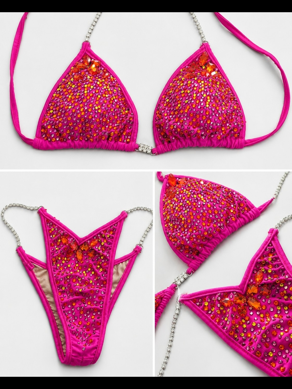 "Pink Mirage" Competition Suit (Bikini) Pro Cut